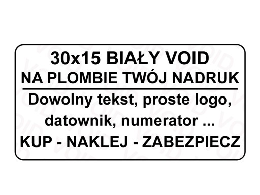 НАКЛЕЙКИ НАКЛЕЙКИ VOID БЕЛЫЕ 30x15 250 ШТ.
