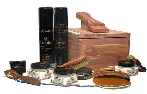 Замшевые туфли из нубука Saphir Leather Renovator 100 мл