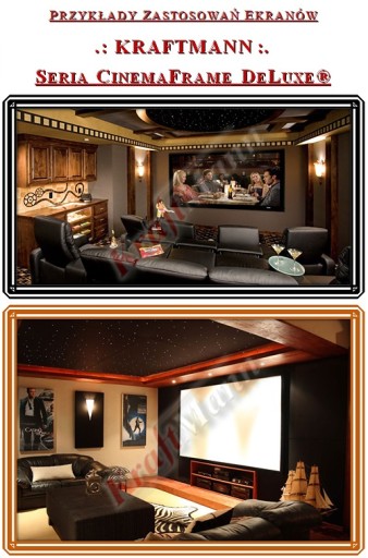 LUX Ekran Projekcyjny Ramowy 350Cm 16:9 GreyFlexHD