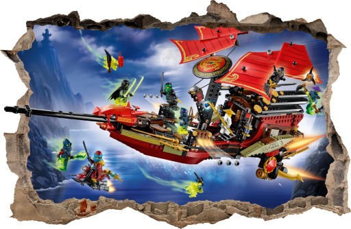 НАСТЕННЫЕ НАКЛЕЙКИ Отверстие LEGO NINJAGO 83 100x65см