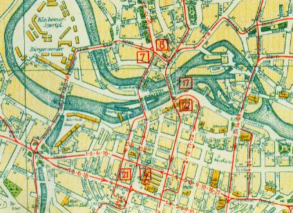 BRESLAU PLAN 1931 WROCŁAW ROZKŁAD TRAMWAJ AUTOBUS