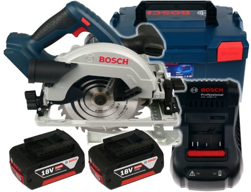 ЦИРКУЛЯРНАЯ ПИЛА GKS 18V-57G BOSCH 2x5.0Ah L-BOXX