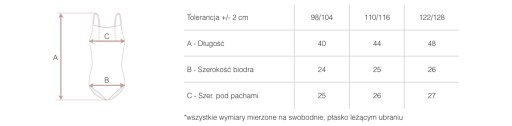 БАЛЕТНО-ГИМНАСТИЧЕСКИЙ БОДИ ДЛЯ РИТМИКИ 98/104