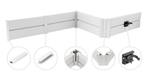 Narożnik Cokołowy Cokół 100mm PCV Aluminium Satyna