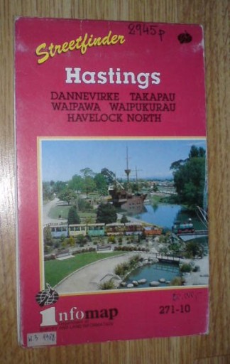 NOWA ZELANDIA - HASTINGS mapa 1988 r.