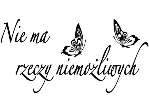Naklejka napis dekoracja na ścianę do salonu motywacyjny 50 cm