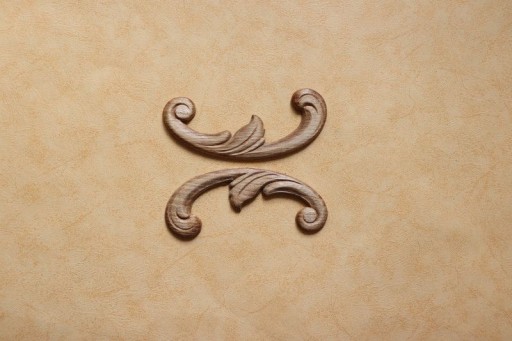 Dekor 12x5cm aplikacja sztukateria 2szt- D202