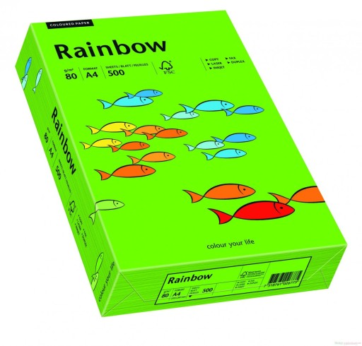 Papier kolorowy Rainbow 80g ciemny zielony R78 500