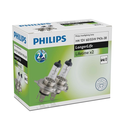 ŻARÓWKA ŻARÓWKI H4 PHILIPS 12V LONGERLIFE