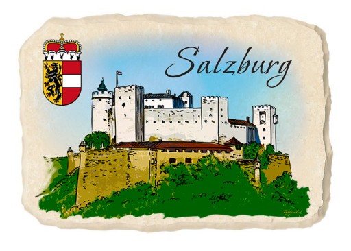 Magnes na lodówkę pamiątka kamień SALZBURG 372