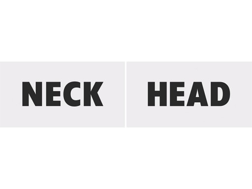 Tabliczki Head & Neck na Sesję 2 szt TDZ9