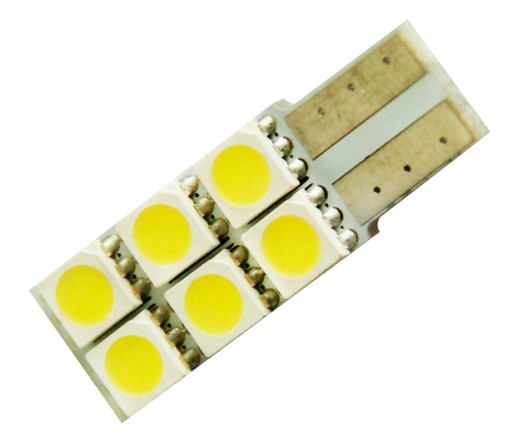 Led 6 x SMD canbus boczna T10 W5W can bus