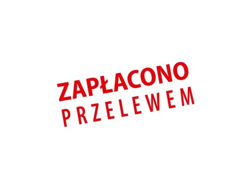 Pieczątka ZAPŁACONO PRZELEWEM