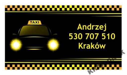 TAXI WIZYTÓWKI dla TAKSÓWKARZY 100szt. EXPRESS!