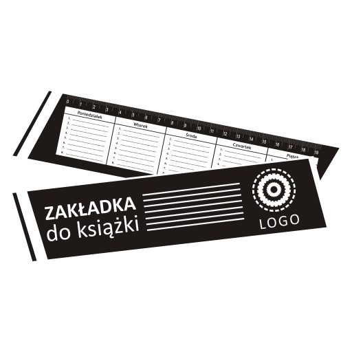 ZAKŁADKI DO KSIĄŻEK DRUK ZAKŁADEK 200x50 mm 500 szt. + PROJEKT GRATIS