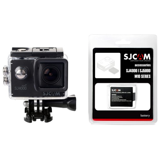 Kamera Sportowa SJCAM SJ4000 WiFi Czarna + Bateria