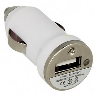 Adapter Ładowarka samochodowa + gniazdo USB (1635a