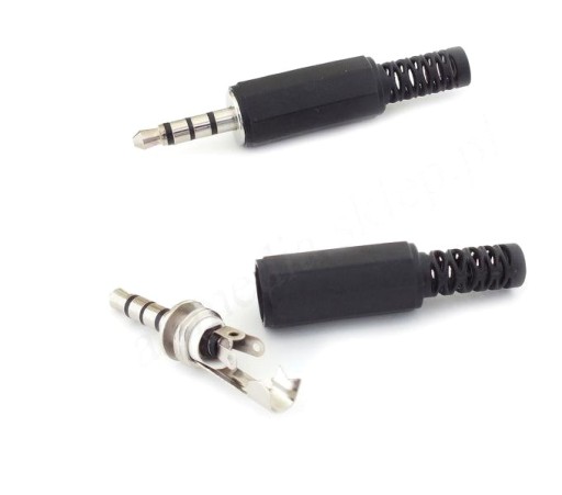 wtyk składany na kabel Jack 3,5 4 PIN, 4 polowy