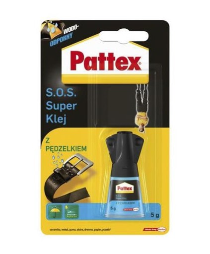 PATTEX S.O.S. SUPER KLEJ z pędzelkiem 5g BEZBARWN