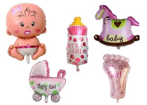 Balony foliowe BABY SHOWER dziewczynka urodziny