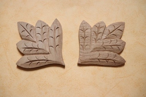 Dekor 10x11cm aplikacja sztukateria 2szt- D172