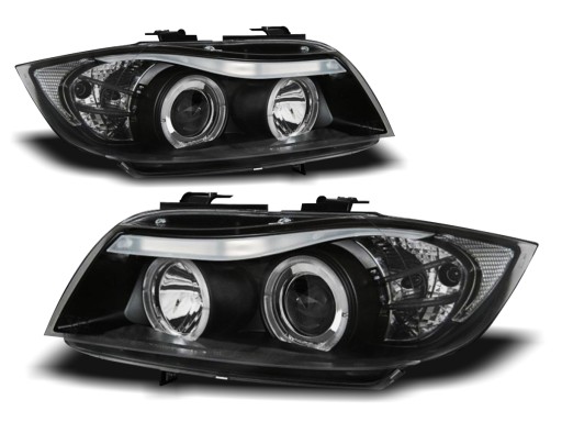 LAMPY BMW E90 E91 05-08R ANGEL EYES BIAŁE RINGI LED