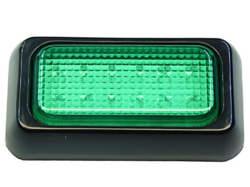 Lampa 18 LED przemysłowa do sygnalizator kontrolka 12v 24v zielona kinkiet