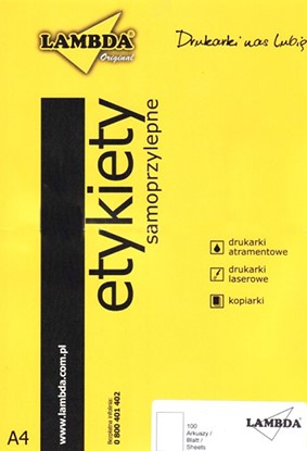 Etykiety samoprzylepne 63x39,5 mm, A4, 2100 szt.
