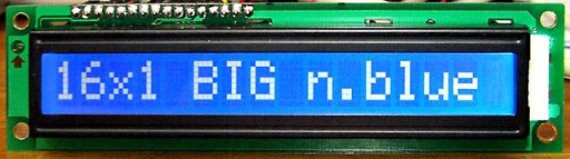 ART BIG! LCD 1x16 BIAŁE ZNAKI/BŁĘKIT.TŁO-LED (STN)