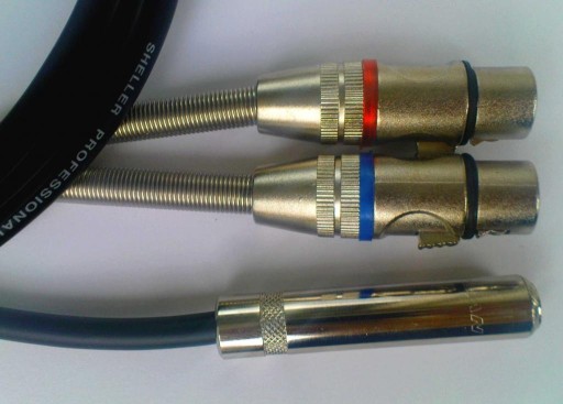 SHELLER kab /gniazdo 6.3stereo / 2 XLRżeński 0.5m