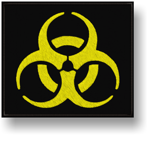 Biohazard Naszywka Termo Haftowana 80x70mm