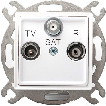 POLMARK ROSA gniazdo RTV-SAT BIAŁE GPA-QS/m
