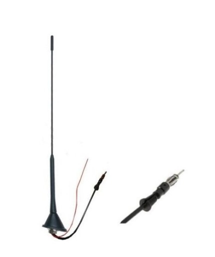 ANTENA ISO DIN ZE WZMACNIACZEM VW SEAT SKODA