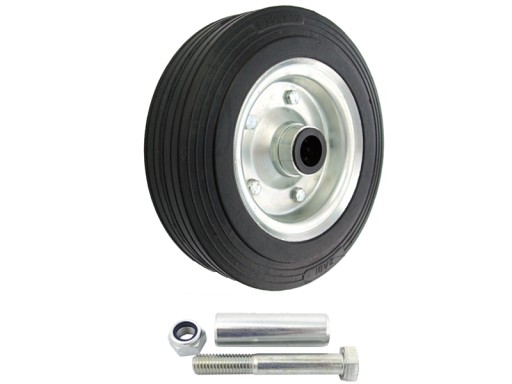 KOŁO KÓŁKO 200mm METALOWO-GUMOWE do WÓZKA -61N