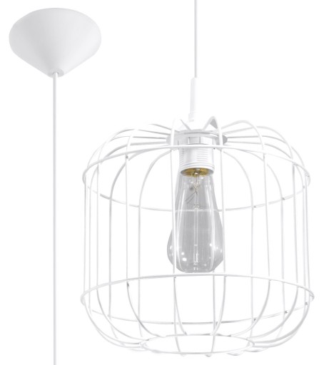 Sollux Lampa Wisząca CELTA Biała Loft Design 26