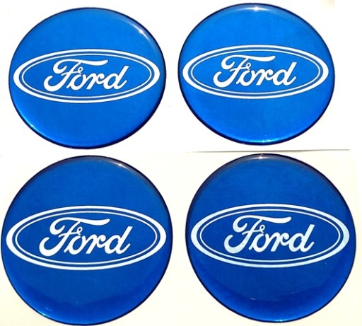NAKLEJKI NA KOŁPAKI DEKIELKI FELGI FORD 50 MM