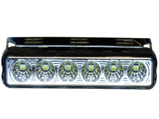 Lampa 6 LED 16 cm migająca stroboskop błyskowa 12V 24V pomarańczowa