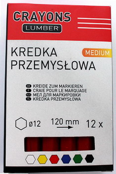 Lubryka kreda kredka kredki do znakowania czerwony