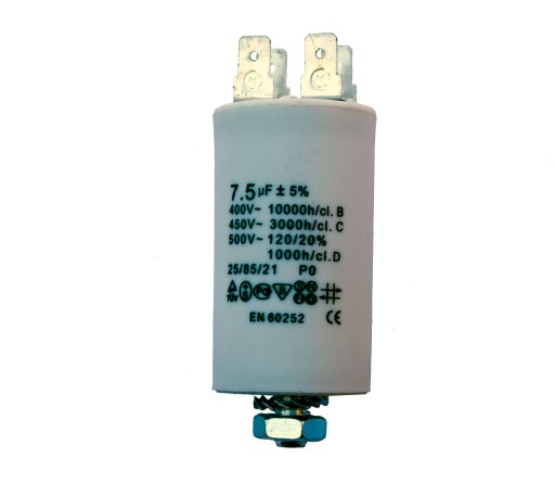 KONDENSATOR ROZRUCHOWY DO SILNIKA 7,5uF 7.5uF 450V