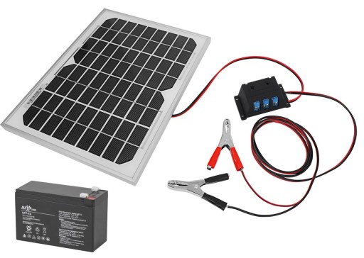 BATERIA SŁONECZNA PANEL SOLARNY 20W 12V REGUL AKUM