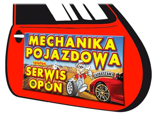 MAGNES SAMOCHÓD AUTO 60x30 folia magnetyczna baner