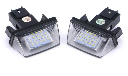 Peugeot/Citroen Lampki LED Tablicy Rejestracji ZIMNA BIEL WIELE MODELI
