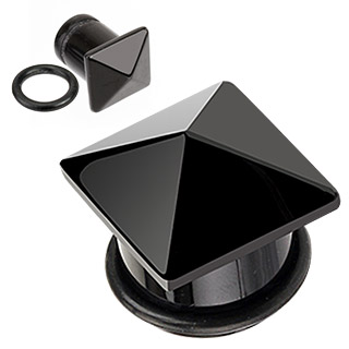 TUNEL PLUG PIRAMIDA KAMIEŃ AGAT 5 mm