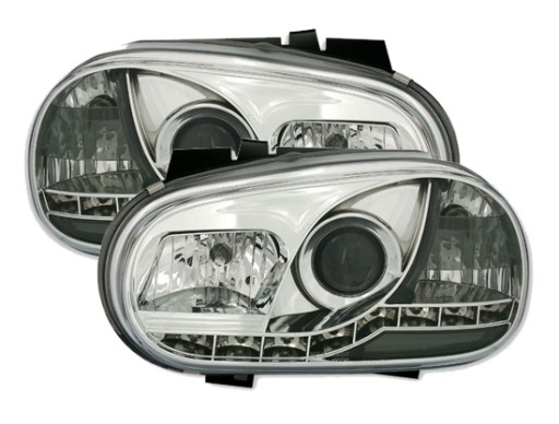 LAMPY DAYLIGHT VW GOLF 4 97-03 CHROM REFLEKTORY