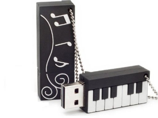 PENDRIVE USB 8 GB ORGANY KEYBOARD MUZYKA + BRELOK