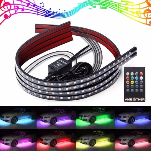 OŚWIETLENIE PODWOZIA LED RGB MUSIC AUDIO DŹWIĘK