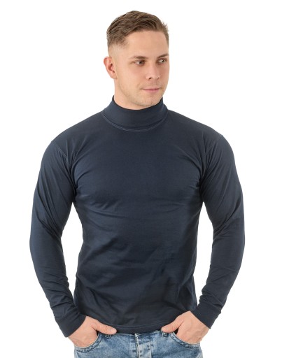 Elegancki Sweter Golf Męski Golfy WXM r M granatow