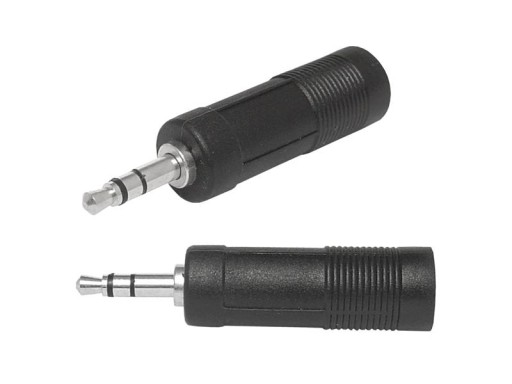 Przejście mini Jack: wtyk 3.5 gniazdo 6.3 4019