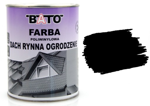 FARBA NA OCYNK ALUMINIUM DACH BLACHĘ CZARNA 9005