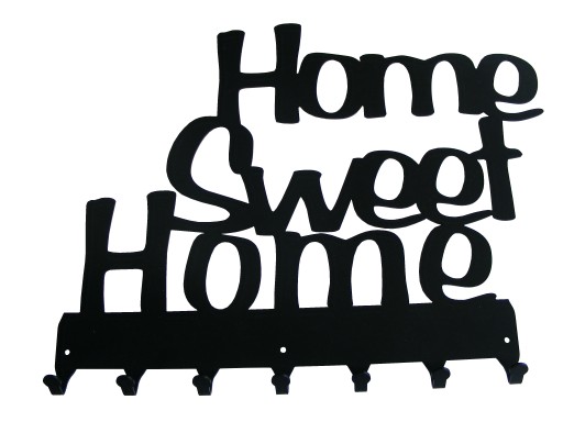 Wieszak z napisem Home Sweet Home 40 cm metal stal